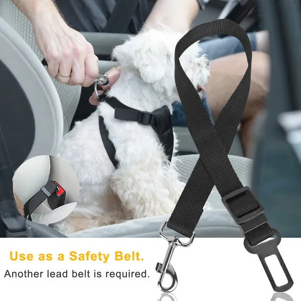 2Pcs Pet Dog Seat Belt Leash Adjustable Pet Dog Cat Safety Leads Harness - Flufer Store