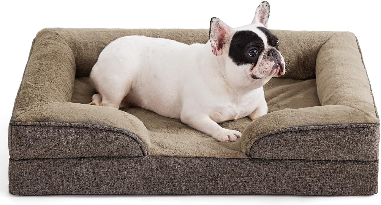 Orthopedic Dog Sofa for Large Dogs – Supportive Foam Mattress with Washable Cover, Waterproof Lining & Egg-Crate Foam - Flufer Store