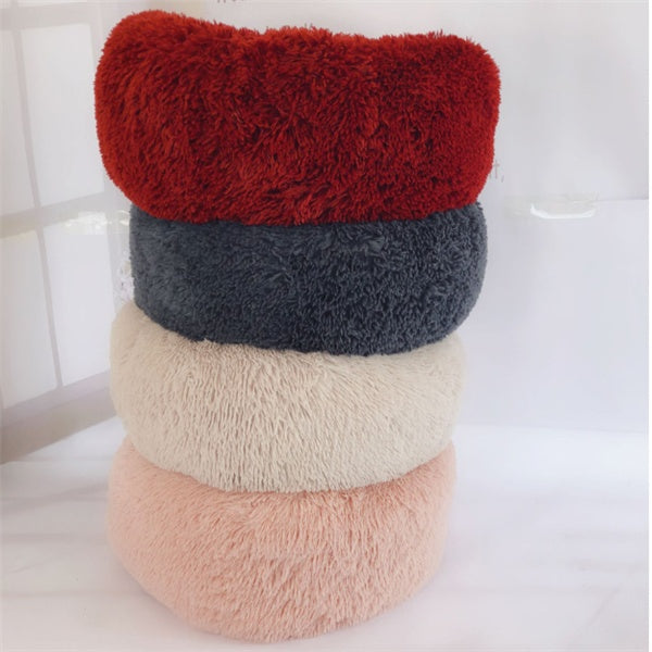 Round Long Hairy Autumn And Winter Nest Pad Cat Mattress - Flufer Store