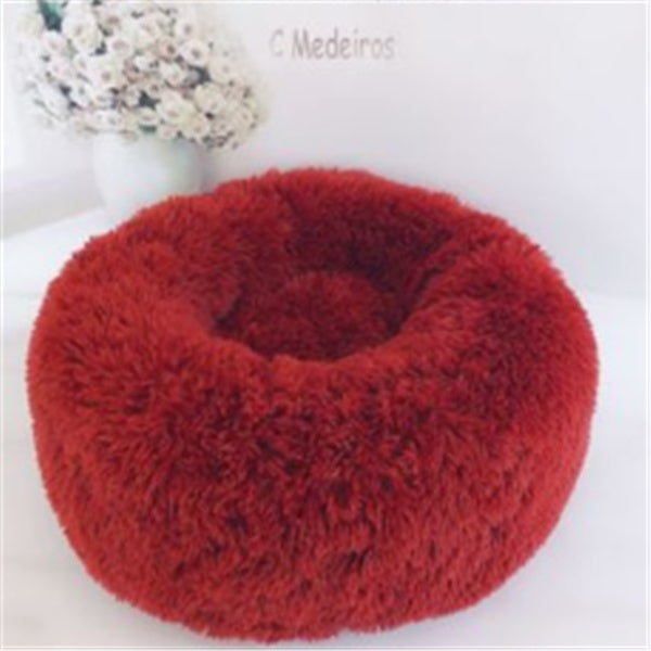 Round Long Hairy Autumn And Winter Nest Pad Cat Mattress - Flufer Store
