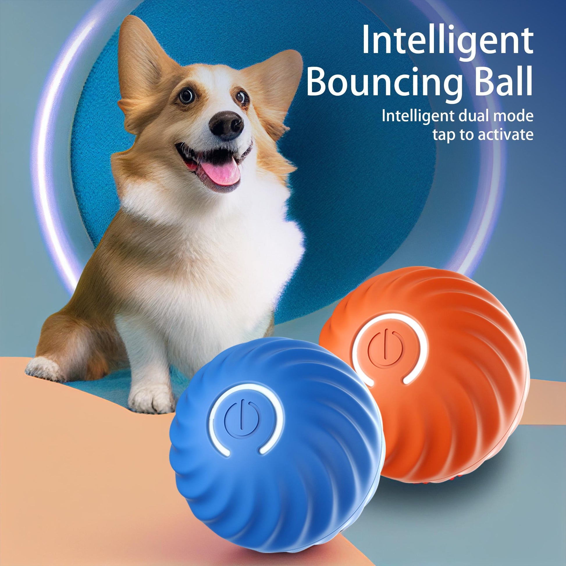 Smart Self-Rolling Bouncy Ball for Dogs – Interactive Toy with Safe Materials & Motion Technology - Flufer Store