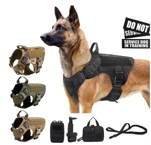 Pet Harness Luxury Dog Leash Set Chest Dog  Nylon Camouflage Dog Harness - Flufer Store