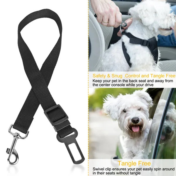 2Pcs Pet Dog Seat Belt Leash Adjustable Pet Dog Cat Safety Leads Harness - Flufer Store