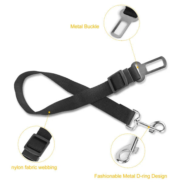 2Pcs Pet Dog Seat Belt Leash Adjustable Pet Dog Cat Safety Leads Harness - Flufer Store