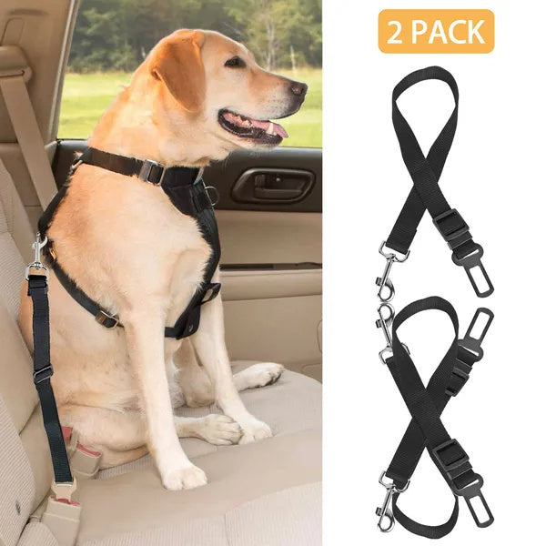 2Pcs Pet Dog Seat Belt Leash Adjustable Pet Dog Cat Safety Leads Harness - Flufer Store