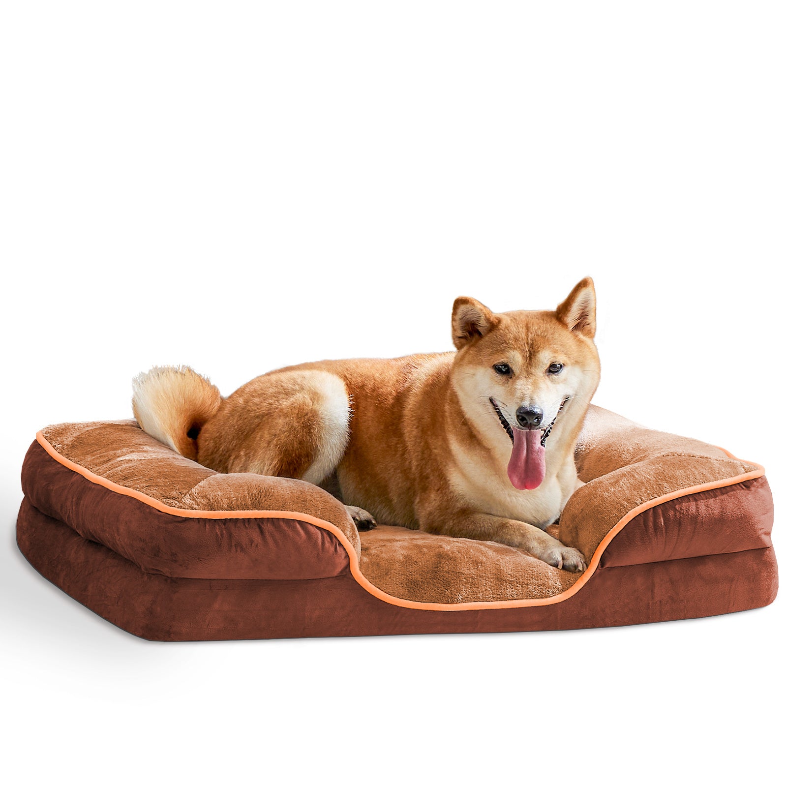 Memory Foam Pet Bed for Small Dogs & Cats – Washable Removable Cover, Waterproof Liner & Non-Slip Bottom - Flufer Store