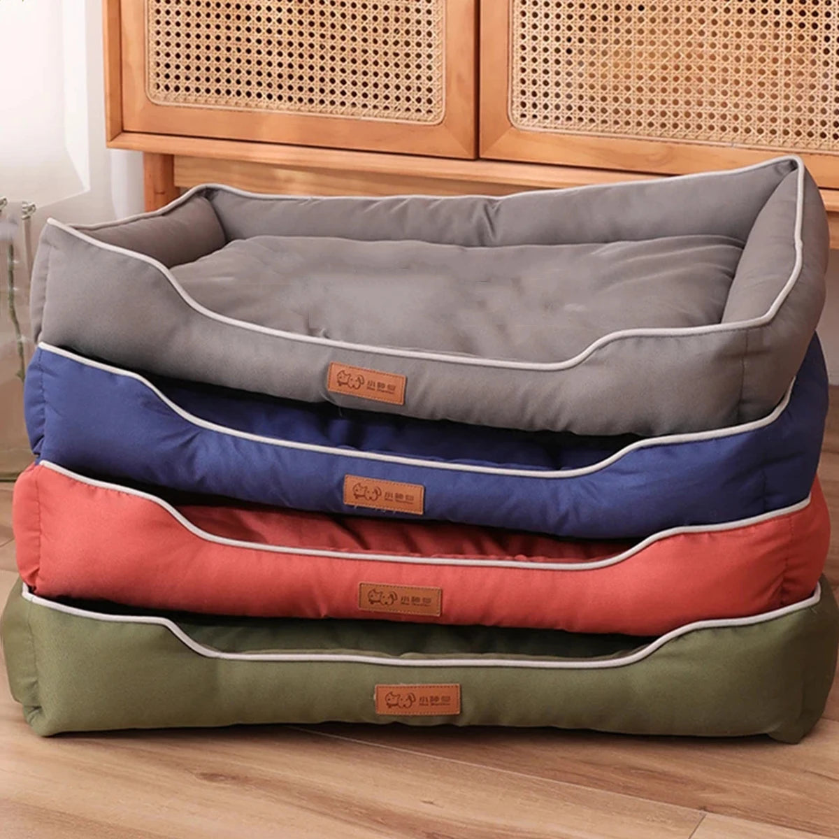 Large Square Dog Bed – Thickened, Bite-Resistant, Waterproof Pet Mattress - Flufer Store