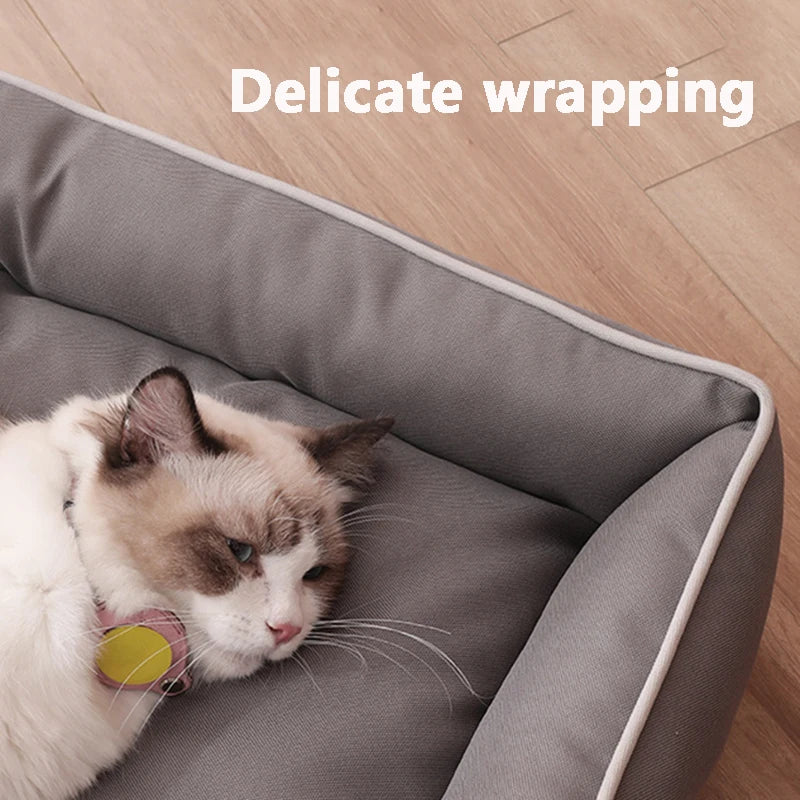 Large Square Dog Bed – Thickened, Bite-Resistant, Waterproof Pet Mattress - Flufer Store