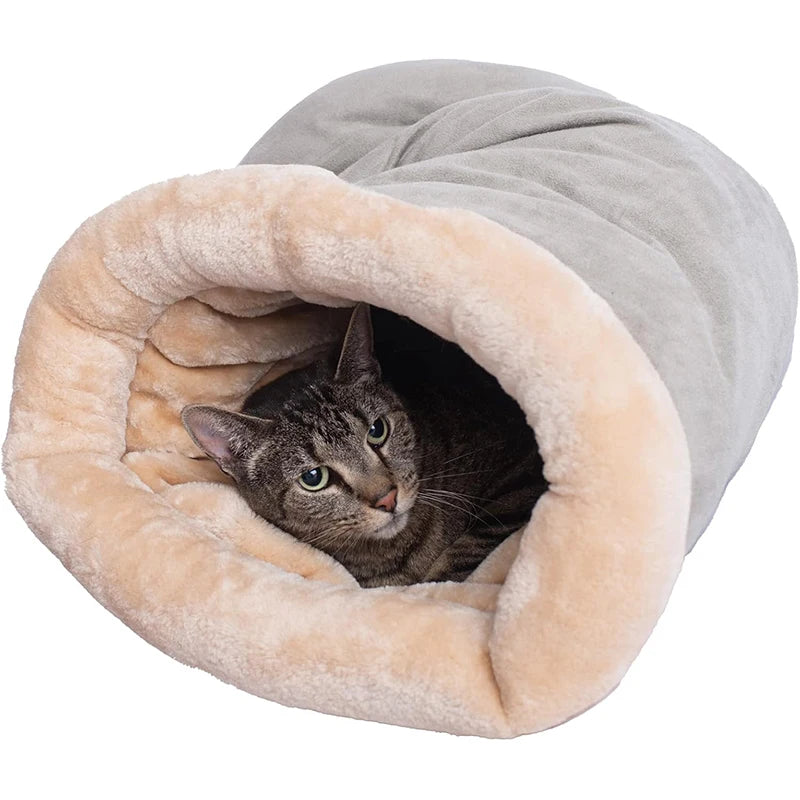 Warm Cat Sleeping Bag – Semi-Enclosed, Washable Winter Nest - Flufer Store