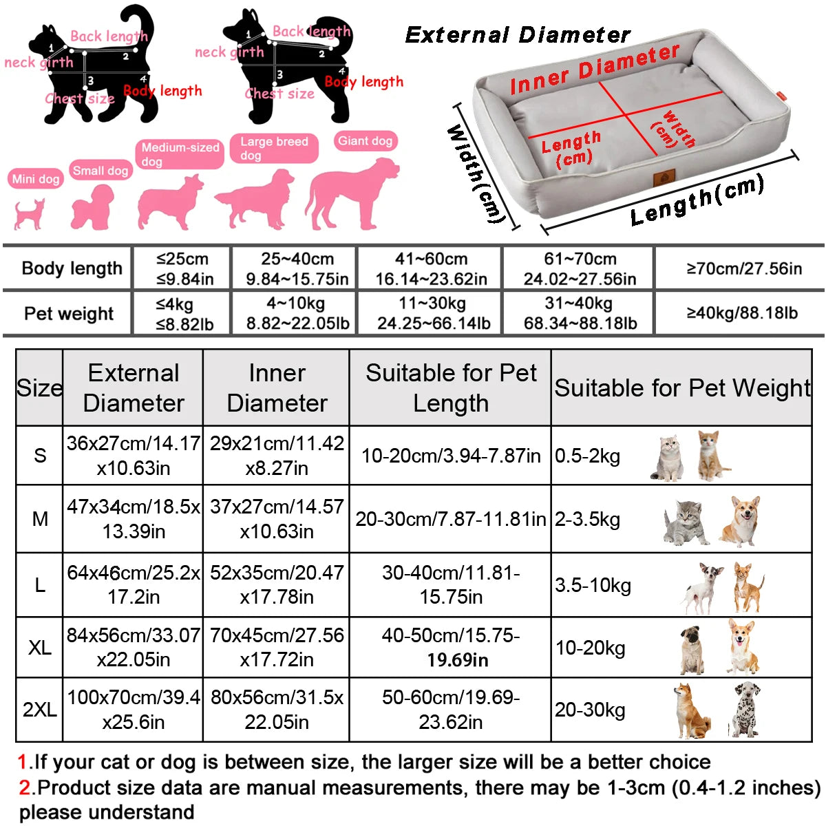 Large Square Dog Bed – Thickened, Bite-Resistant, Waterproof Pet Mattress - Flufer Store