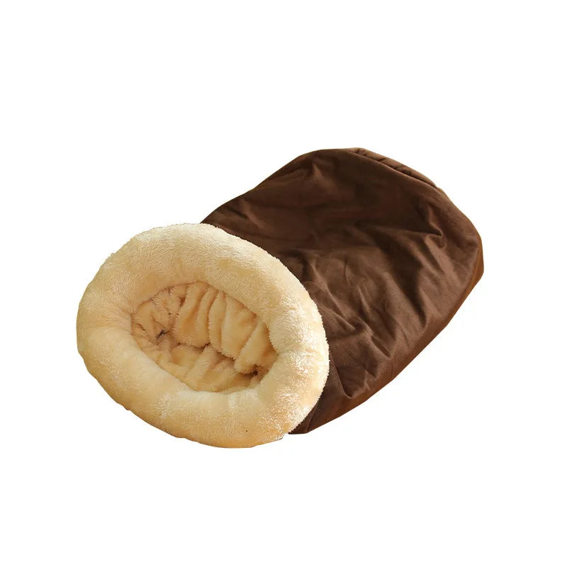 Warm Cat Sleeping Bag – Semi-Enclosed, Washable Winter Nest - Flufer Store