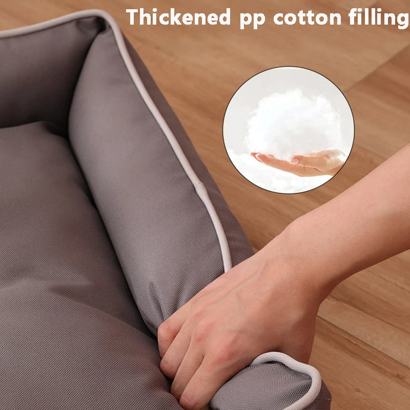 Large Square Dog Bed – Thickened, Bite-Resistant, Waterproof Pet Mattress - Flufer Store