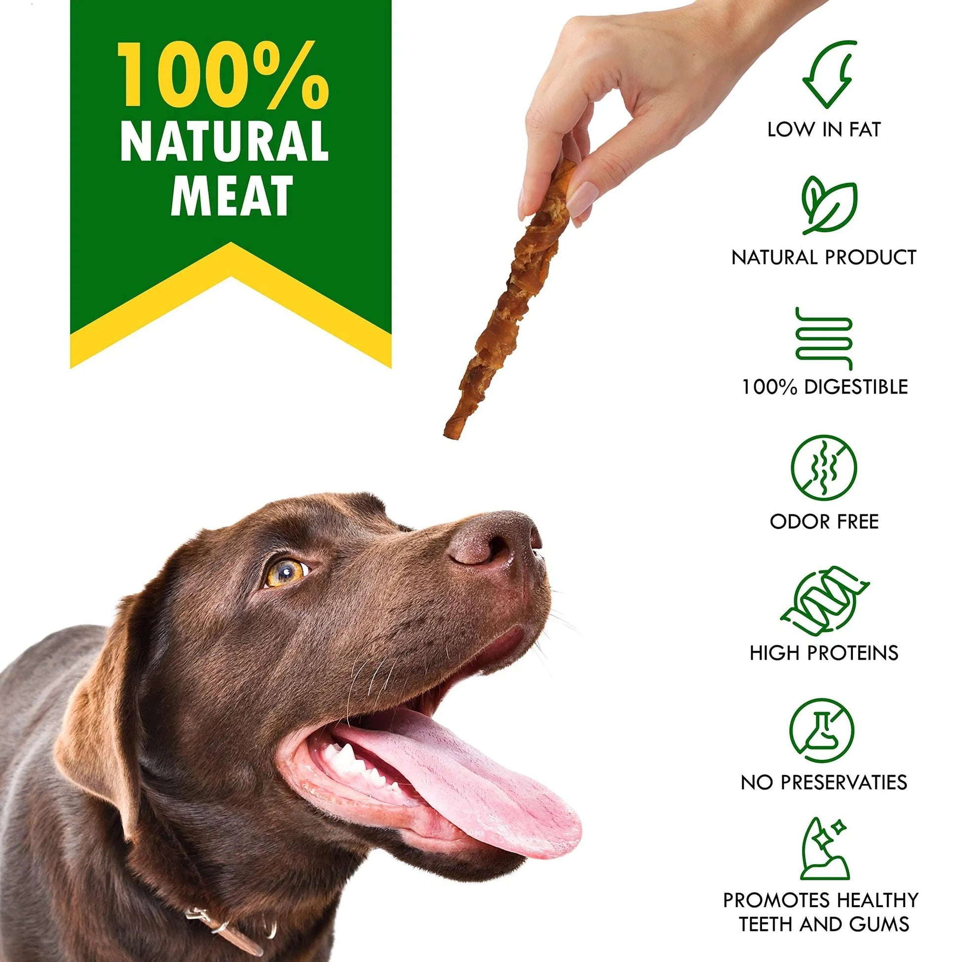 Dog Smoked Rawhide Sticks Wrapped Chicken Pet Natural Chew Treats Grain Free Organic Meat Healthy Human Grade Dried Snacks In Bulk - Flufer Store