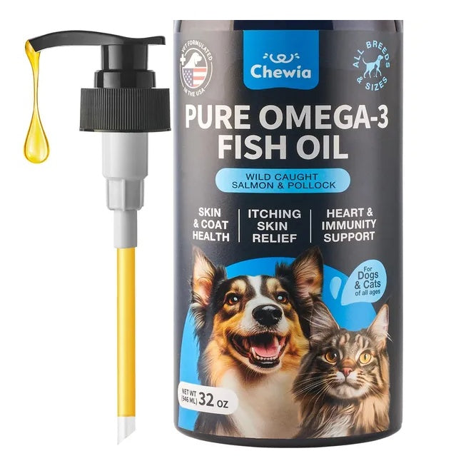 Coat Skin All Breeds Dog Supplement 32 Oz Fish Oil For Dogs Pet Supplies For Dogs Fish Oil - Flufer Store
