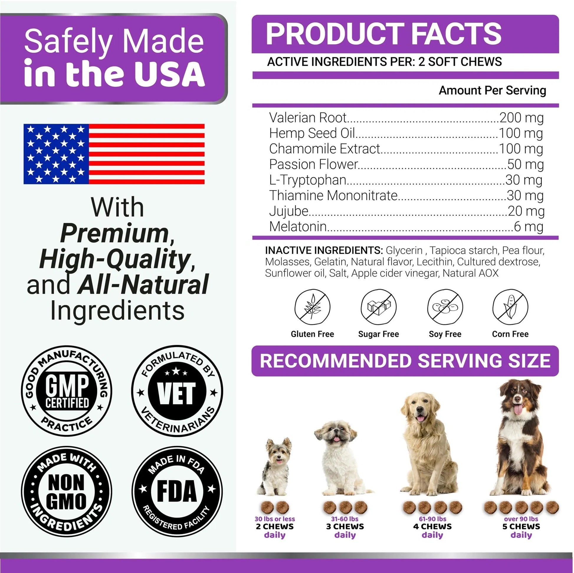 Do Not Sell On Amazon Melatonin Calming Chews For Dogs 170 Chews Dog Stress And Anxiety Relief - Flufer Store
