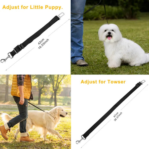 2Pcs Pet Dog Seat Belt Leash Adjustable Pet Dog Cat Safety Leads Harness - Flufer Store