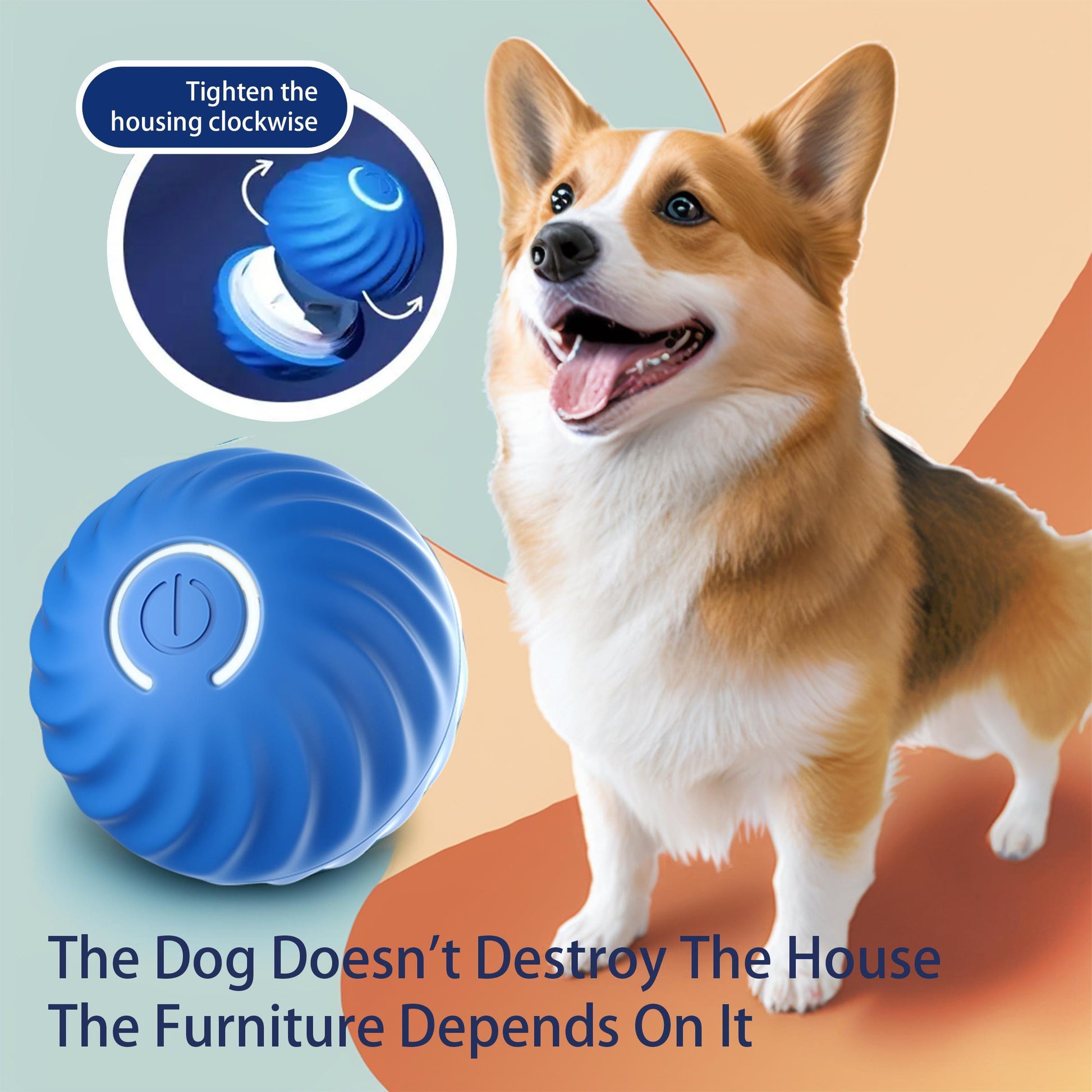 Smart Self-Rolling Bouncy Ball for Dogs – Interactive Toy with Safe Materials & Motion Technology - Flufer Store